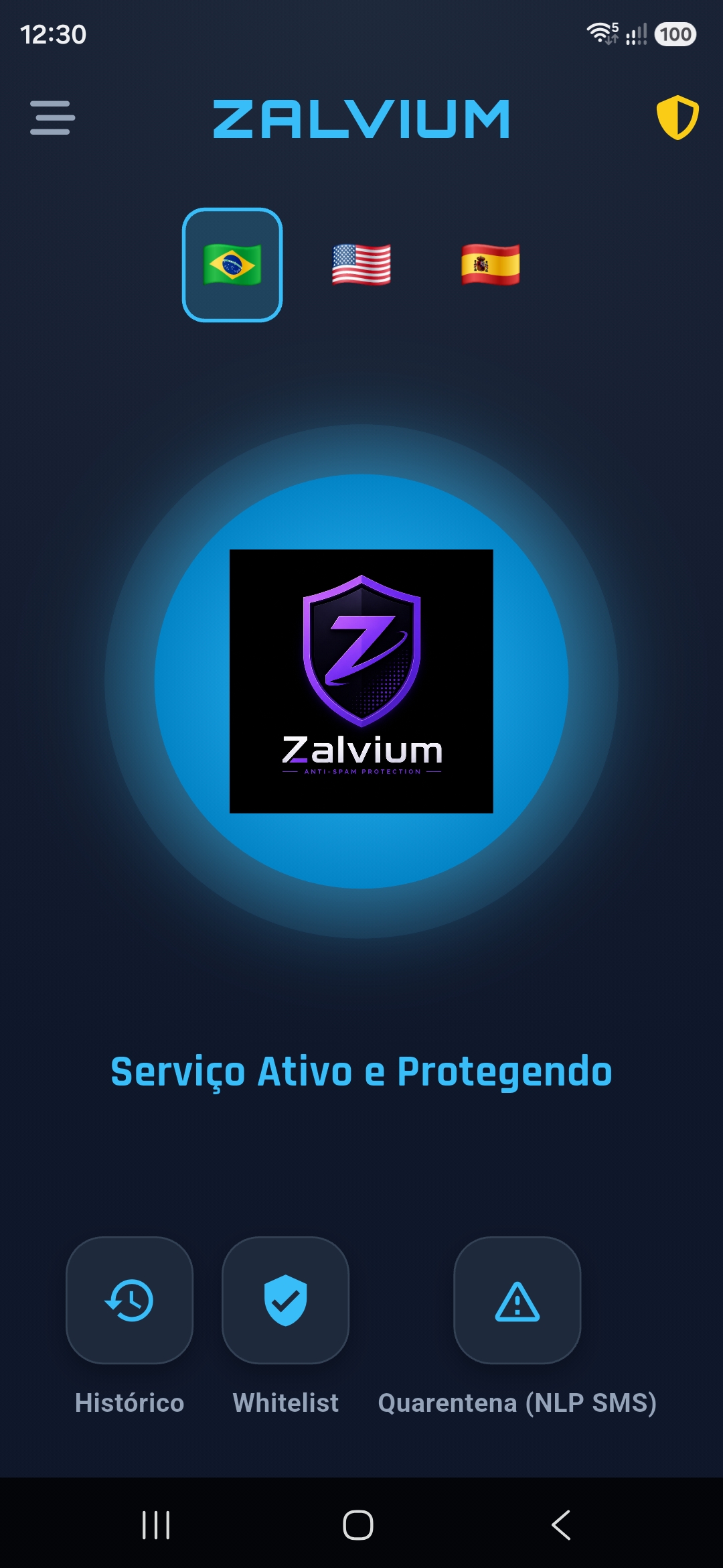 Tela principal